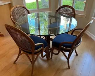 PO101Glass Table And Four Chairs