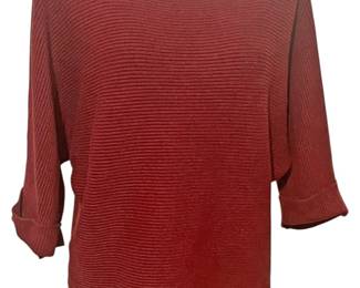 Kirundo Maroon Cable Knit Sweater S 