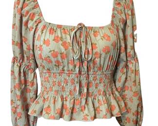 New Boture Floral Peplum Top Sz 4 