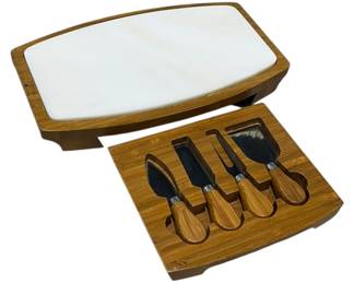 B. Smith Marble Bamboo Cheese Board 