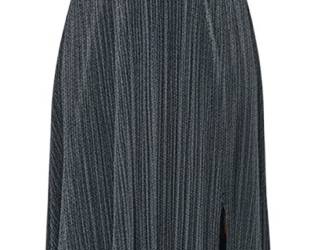 All in Favor Plisse Black Midi Dress S 