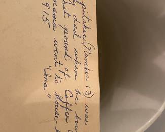 This note comes with the vase.