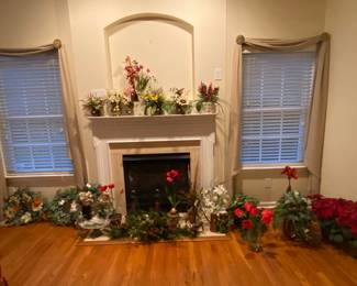 Beautiful arrangements and wreaths.