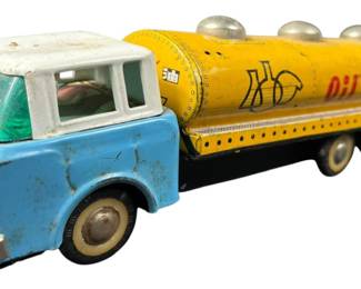 Vintage Oil Tanker Truck Metal Toy 