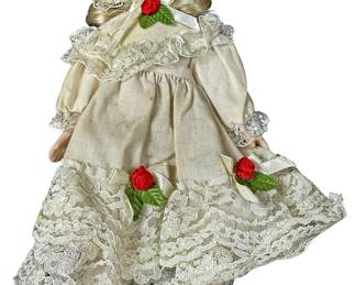 Porcelain Doll With Bonet 