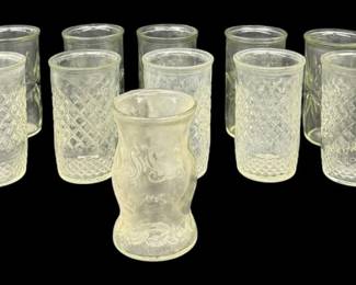 Assortment of Vintage Drinking Glasses 