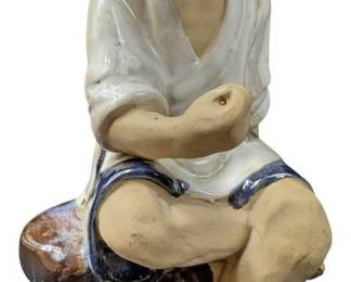 Vintage Chinese Shiwan Pottery Figurine 