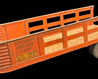 Vintage Toy Metal Truck Open Trailer 