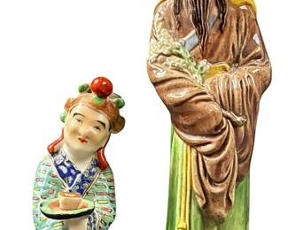 2 Vintage Chinese Porcelain Figurines 