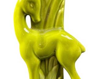 Deer Bright Green Vase 