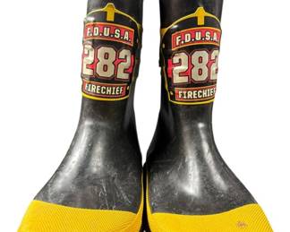Childrens Fireman Style Rain Boots 