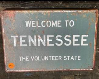 TENNESSEE METAL SIGN