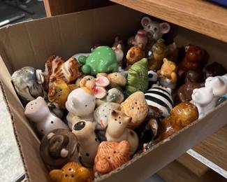 VARIOUS CERAMIC S AND P SHAKERS