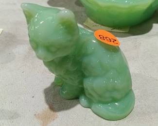 JADEITE GLASS CAT