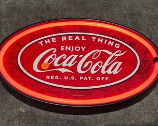 LIGHTED COCACOLA SIGN