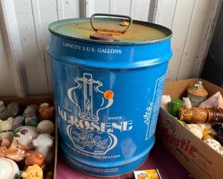VINTAGE 5 GAL KEROSENE CAN