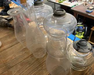 OIL LAMPS CHIMNEYS