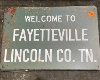 FAYETTEVILLE METAL SIGN