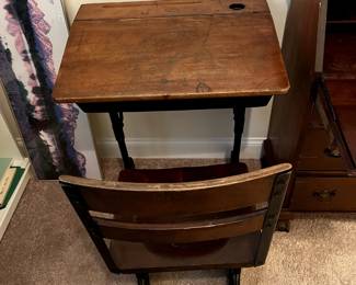 Antique Children's School Desk