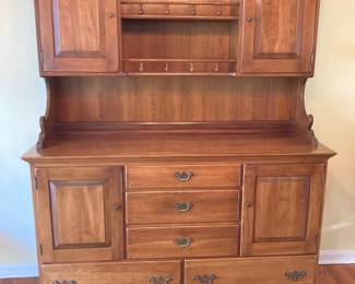 Vintage Thomasville Solid Cherry Welsh Valley Hutch