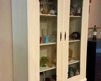 White glass cabinet