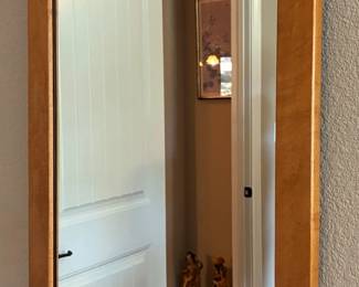 Wood frame mirror