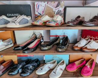 Chanel, Louboutin, Gucci, Ferragamo, Burberry, Prada, Tod's