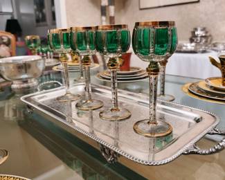 Moser (?) crystal goblets (set of 12)