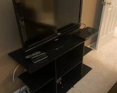 Insignia tv and stand, dvd player.