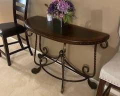 small table for from walkway.