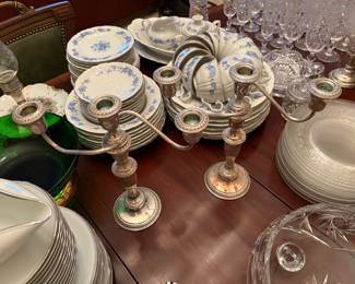 Sterling Silver Candelabras and candle sticks