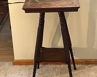 Antique Turned leg Plant Stand