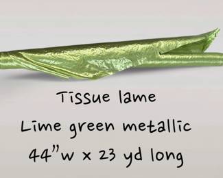 BOLT OF lame lime green