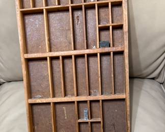 Antique typesetter's tray