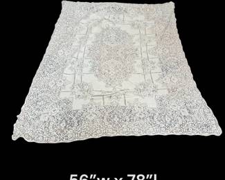 STUNNING NEEDLE WORK TABLE CLOTH OR COVERLET