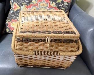 Vintage sewing basket