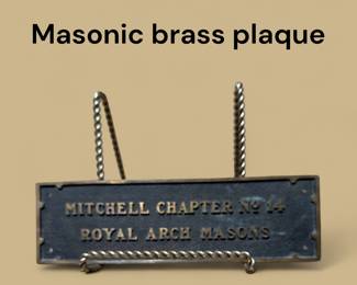Brass Masonic Plaque