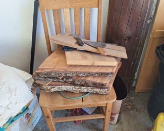 Live edge wood. Chair project.