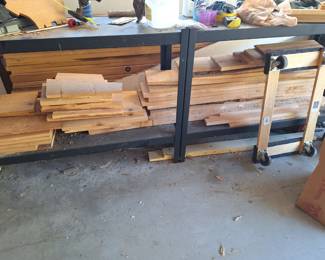 Planed and live edge wood.
