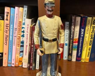 Kentucky Gentleman bourbon whiskey decanter, "Artillery Sergeant 1863" from the "Soldier Series" by Barton Distillery.