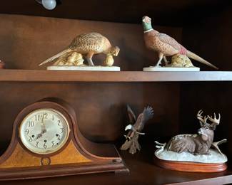 "Winter Stag" sculpture from The Danbury Mint's White-Tailed Deer Sculpture Collection; various collectible sculptures