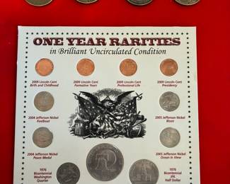 One year rarities uncirculated coins