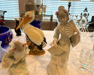 Vintage Royal Crown porcelain Japanese geisha figurines