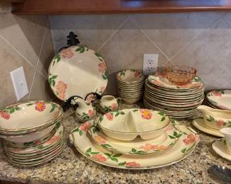Franciscan Desert Rose china- large set