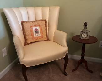 Queen Anne style wingback chair
