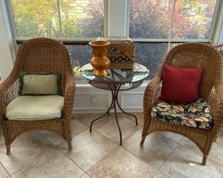 Wicker chairs