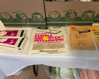 Interfacing, heat and bond, tracing paper