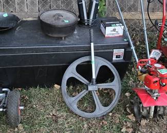 TRUCK BOX. MANTIS TILLER, & MISC ITEMS