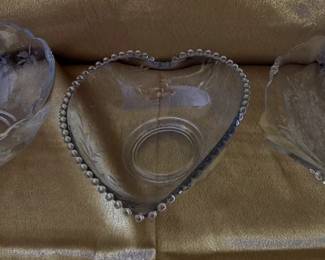 VINTAGE IMPERIAL CANDLEWICK & HEISEY ORCHID GLASSWARE