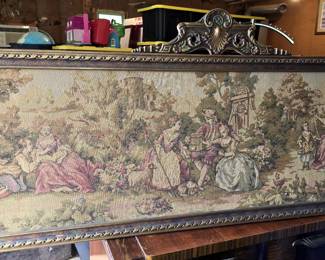 LARGE 1920's FRAMED TAPESTRY